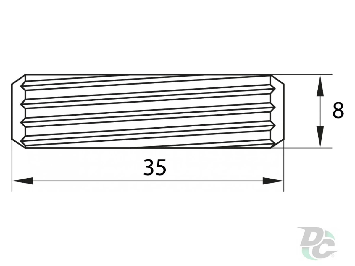Шкант деревянный 35х8мм эвкалипт 