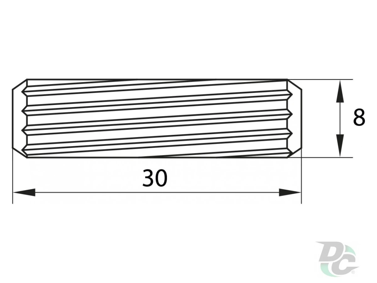 Шкант деревянный 30х8мм эвкалипт 