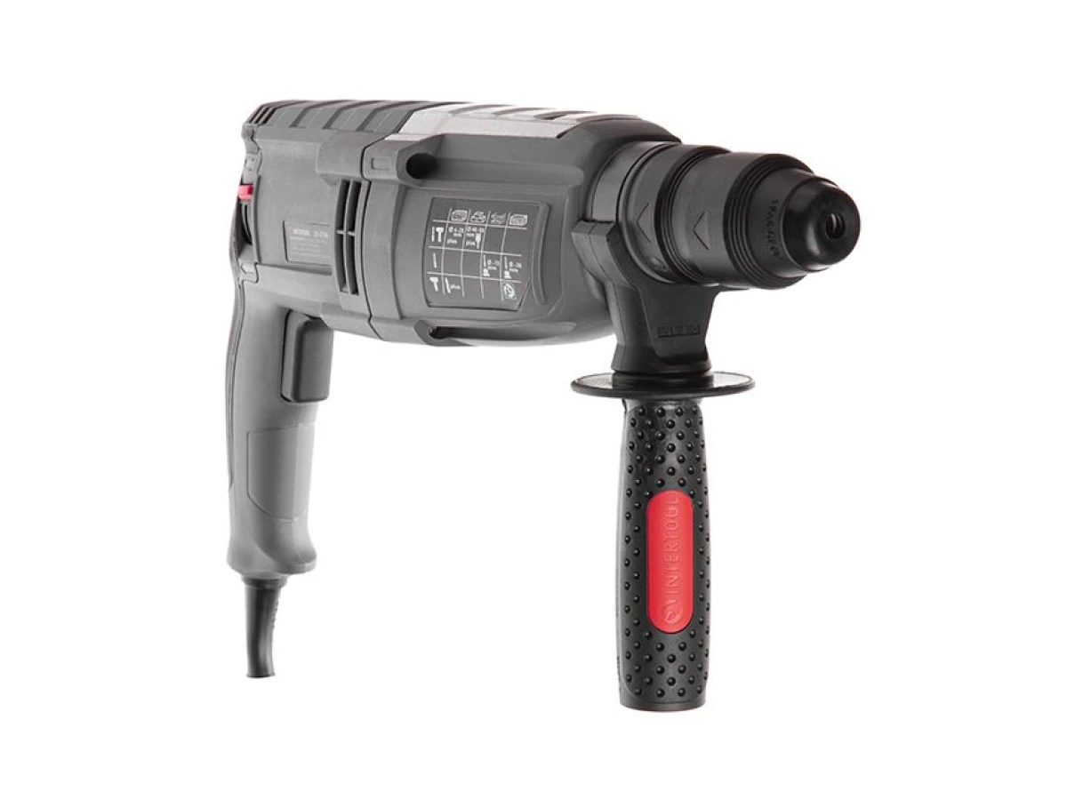 Перфоратор 1000 Вт, 3.5 Дж, 0-1300 об/мин, 0-5100 уд/мин, 3 режима, SDS plus, съемный быстрозажимной патрон INTERTOOL DT-0186 