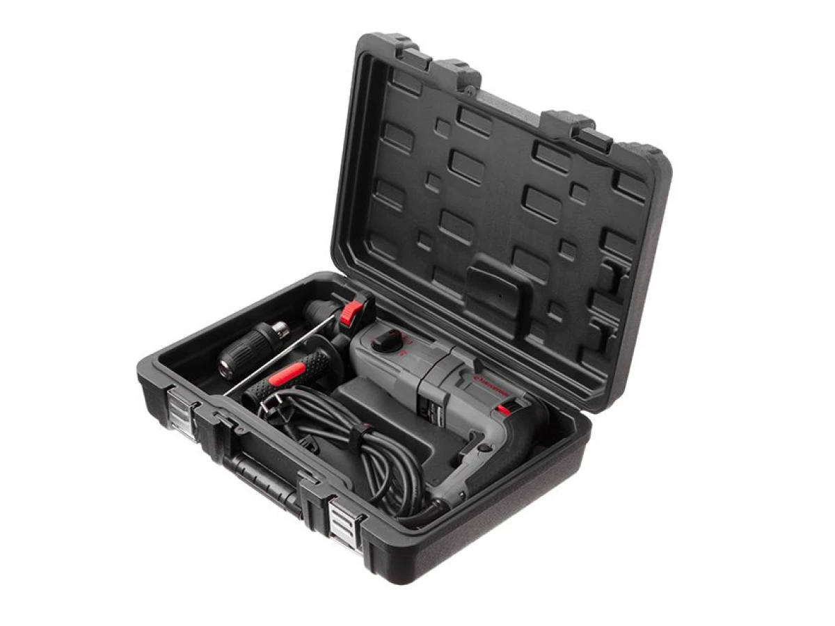 Перфоратор 1000 Вт, 3.5 Дж, 0-1300 об/мин, 0-5100 уд/мин, 3 режима, SDS plus, съемный быстрозажимной патрон INTERTOOL DT-0186 