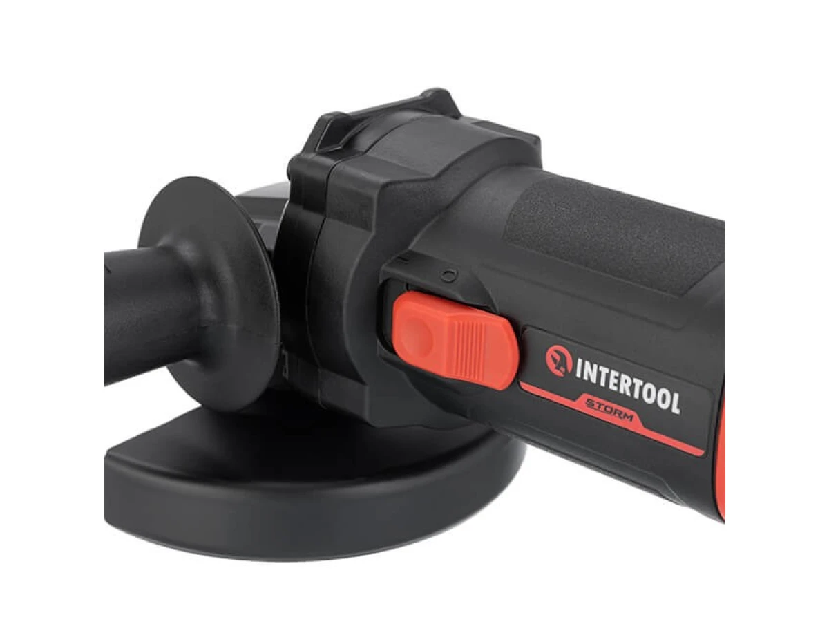 Шліфмашина кутова 1100 Вт, діаметр круга 125 мм, 3000-11000 об/хв., система стабілізації обертів, плавний пуск INTERTOOL WT-0234 