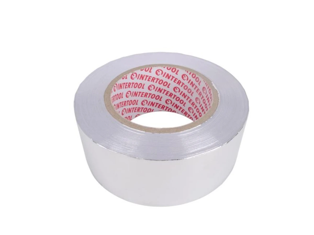 Скотч алюмінієвий термостійкий 50 мм * 50 м. INTERTOOL KT-0993 
