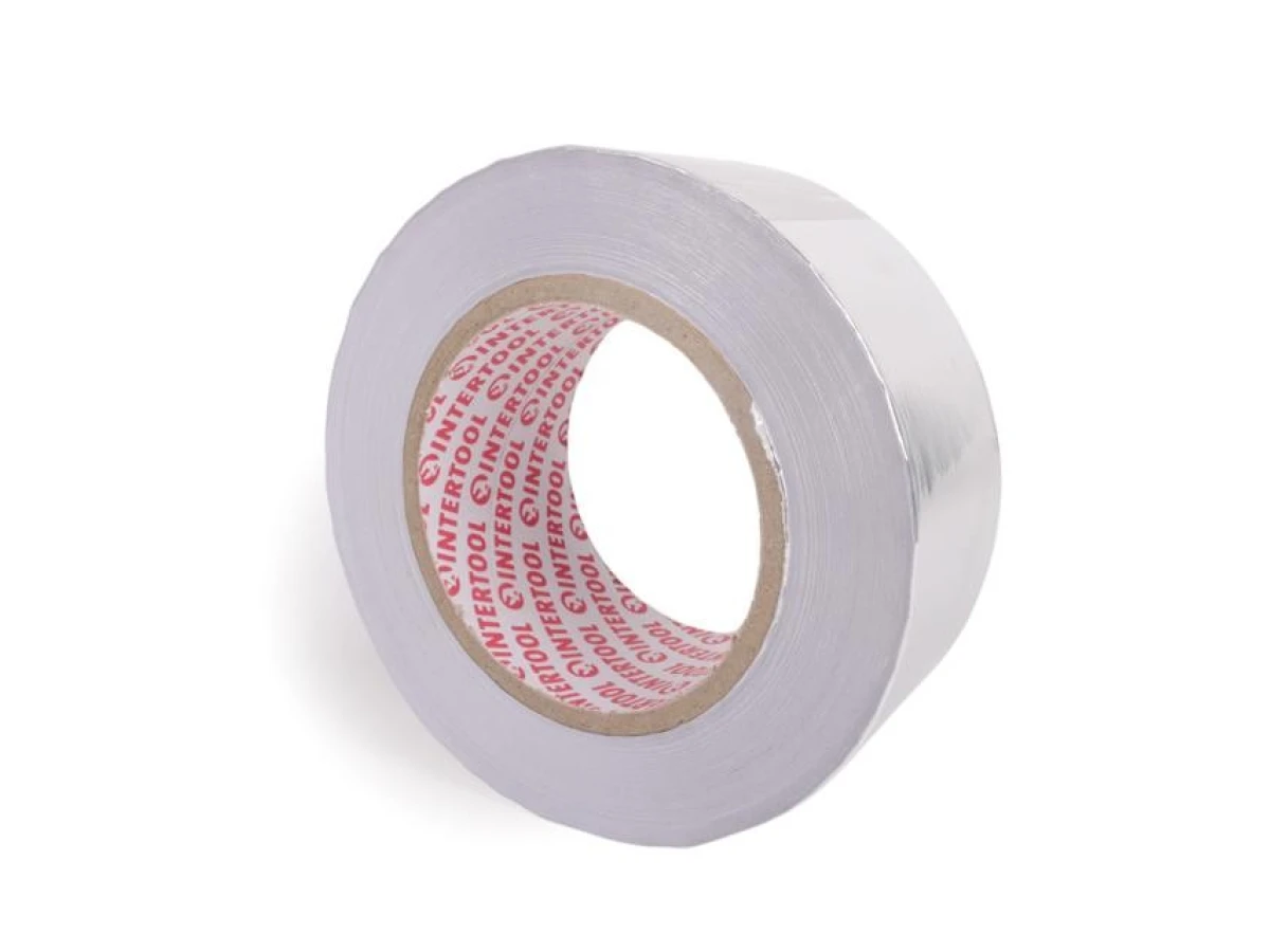 Скотч алюмінієвий термостійкий 50 мм * 50 м. INTERTOOL KT-0993 