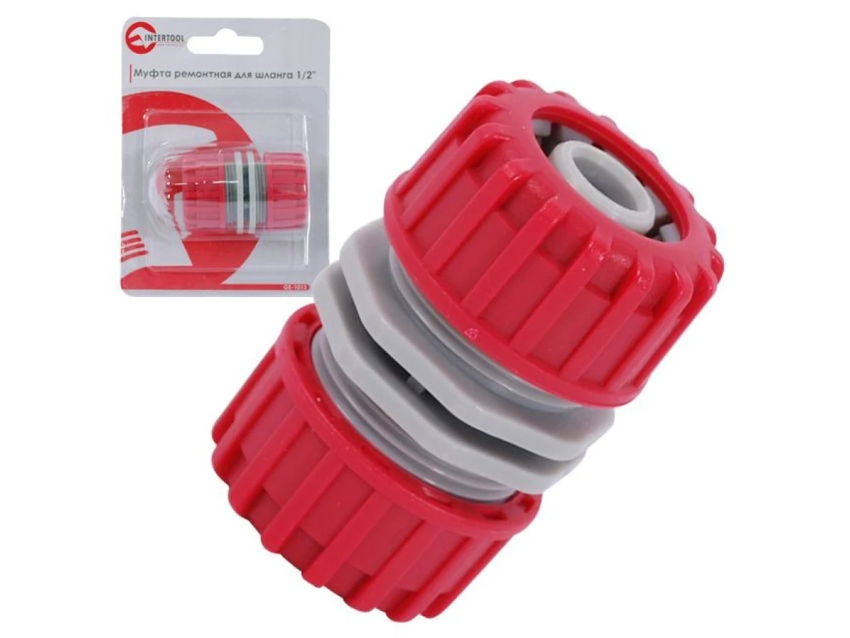 Муфта ремонтно-соединительная для шланга 1/2". INTERTOOL GE-1013 