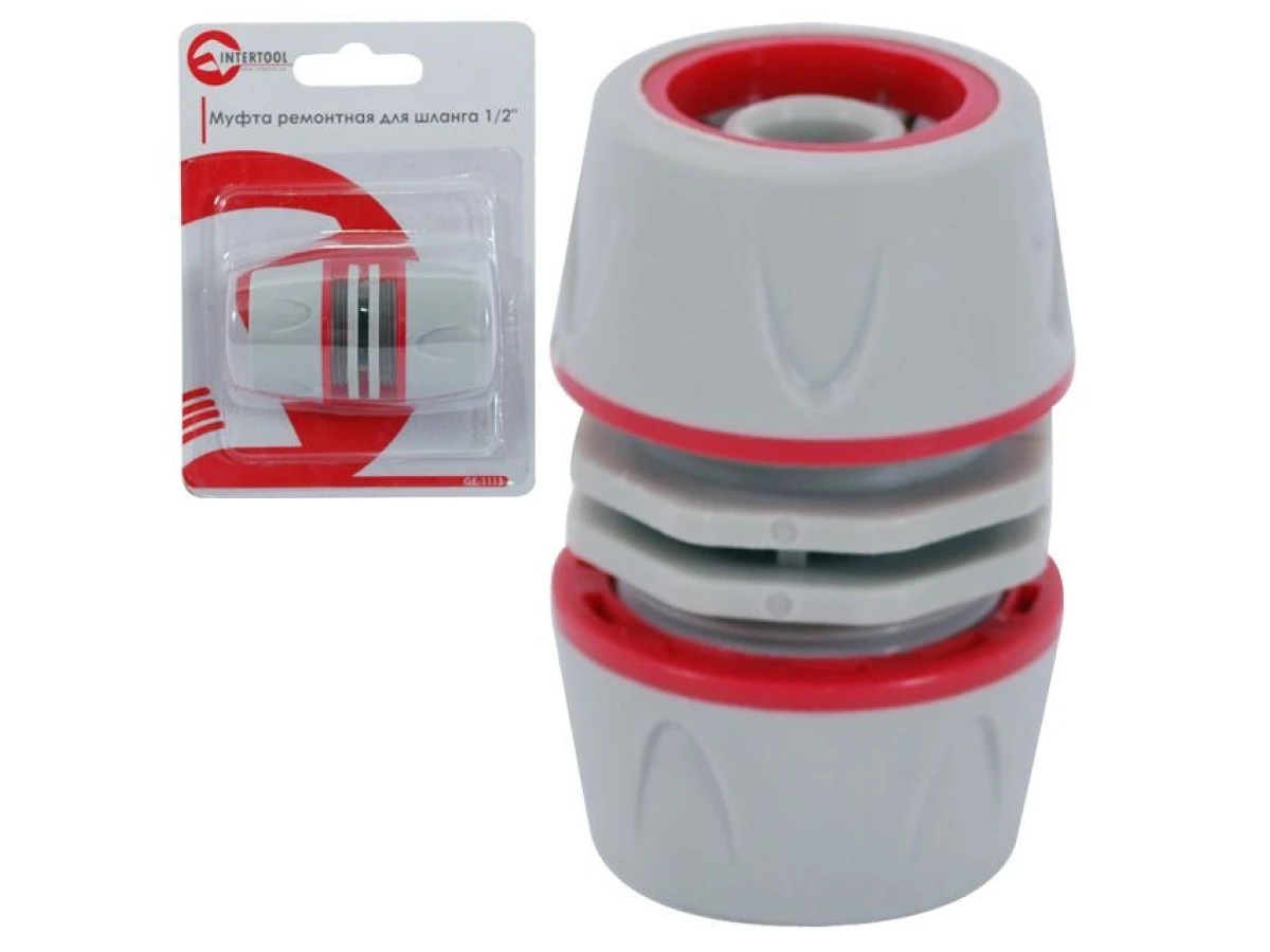 Муфта ремонтно-соединительная для шланга 1/2" INTERTOOL GE-1113 