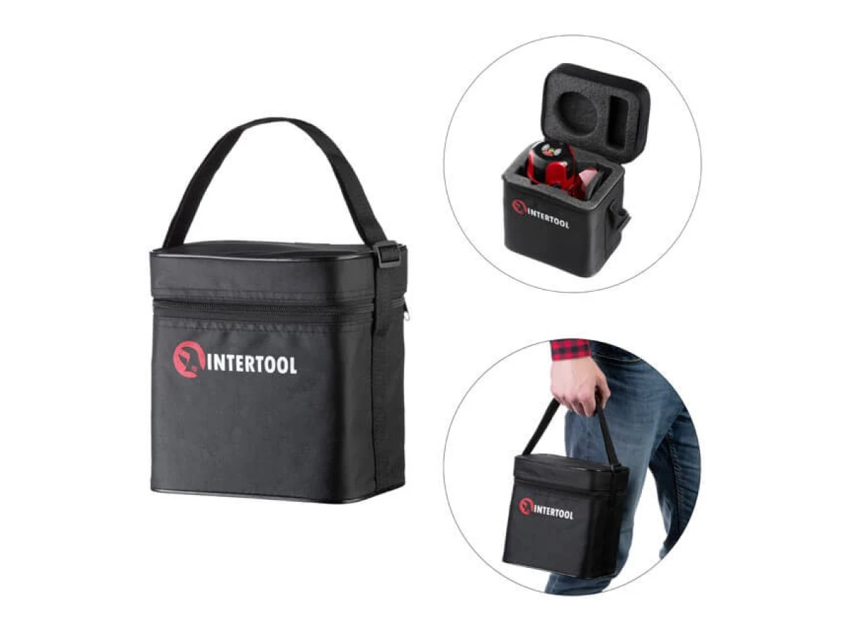 Уровень лазерный 2 лазерные головки, красный лазер INTERTOOL MT-3003 