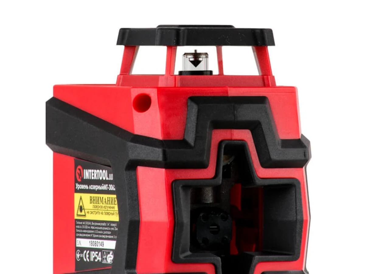 Уровень лазерный 360 град, 2 лазерные головки, зеленый лазер INTERTOOL MT-3062 