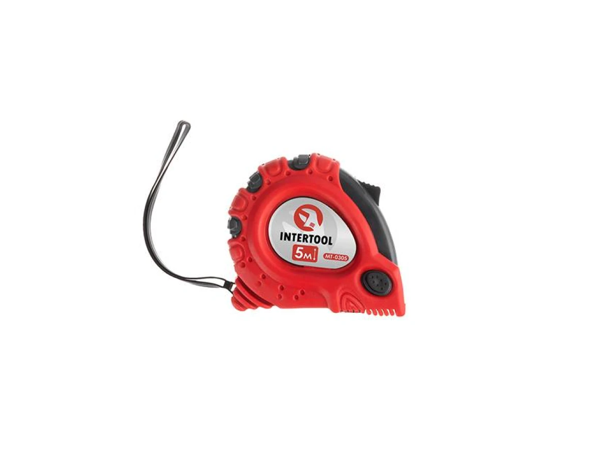 Рулетка з металевим полотном 5м x 19мм "Супер Магніт" блістер INTERTOOL MT-0305 