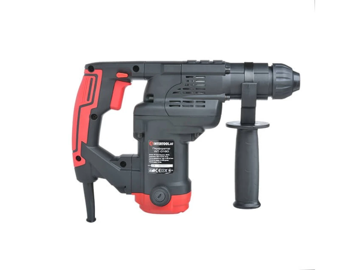 Перфоратор 900 Вт, 3.5 Дж, 0-930 об/мин, 0-5100 уд/мин, 3 режима INTERTOOL WT-0160 