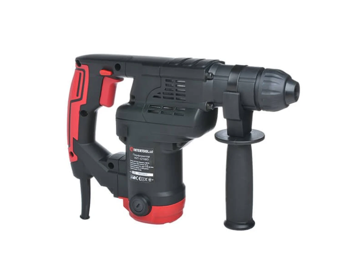 Перфоратор 900 Вт, 3.5 Дж, 0-930 об/мин, 0-5100 уд/мин, 3 режима INTERTOOL WT-0160 