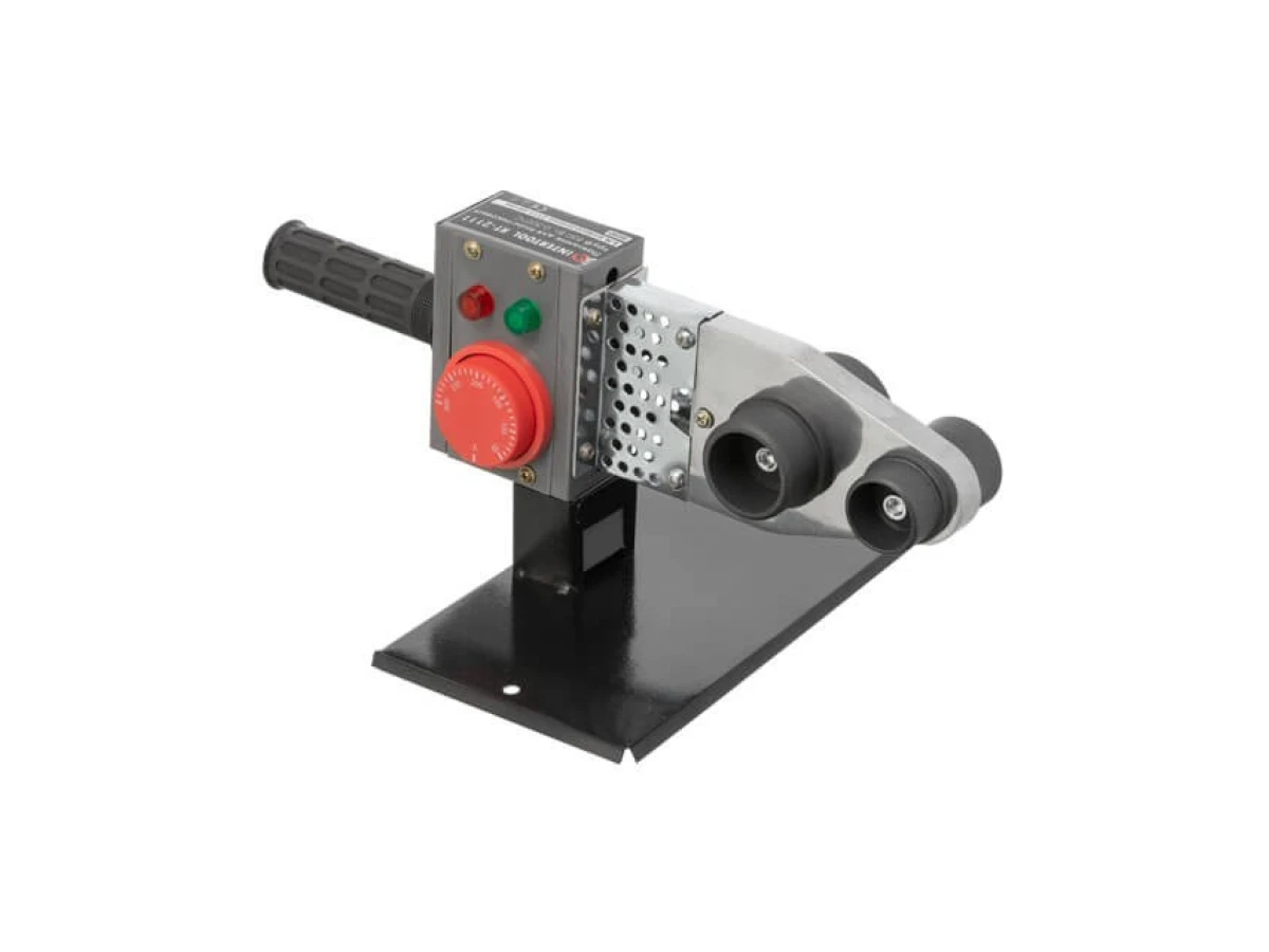 Паяльник для пластикових труб, 850 Вт, 0-300°C, насадки 20, 25, 32, 40, 50, 63 мм, металевий кейс INTERTOOL RT-2111 