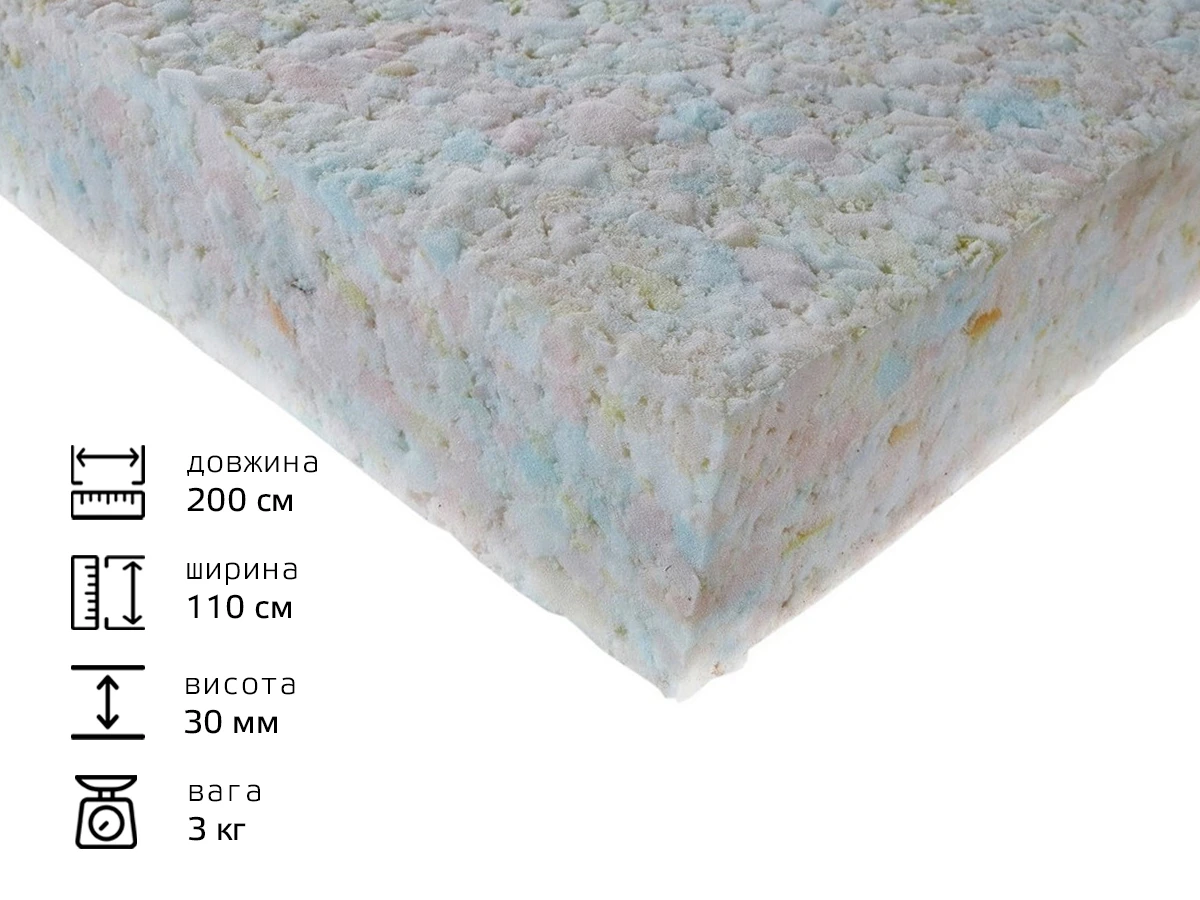 ППУ ВВ 50кг/м.куб (30мм*1.1м*2м) 