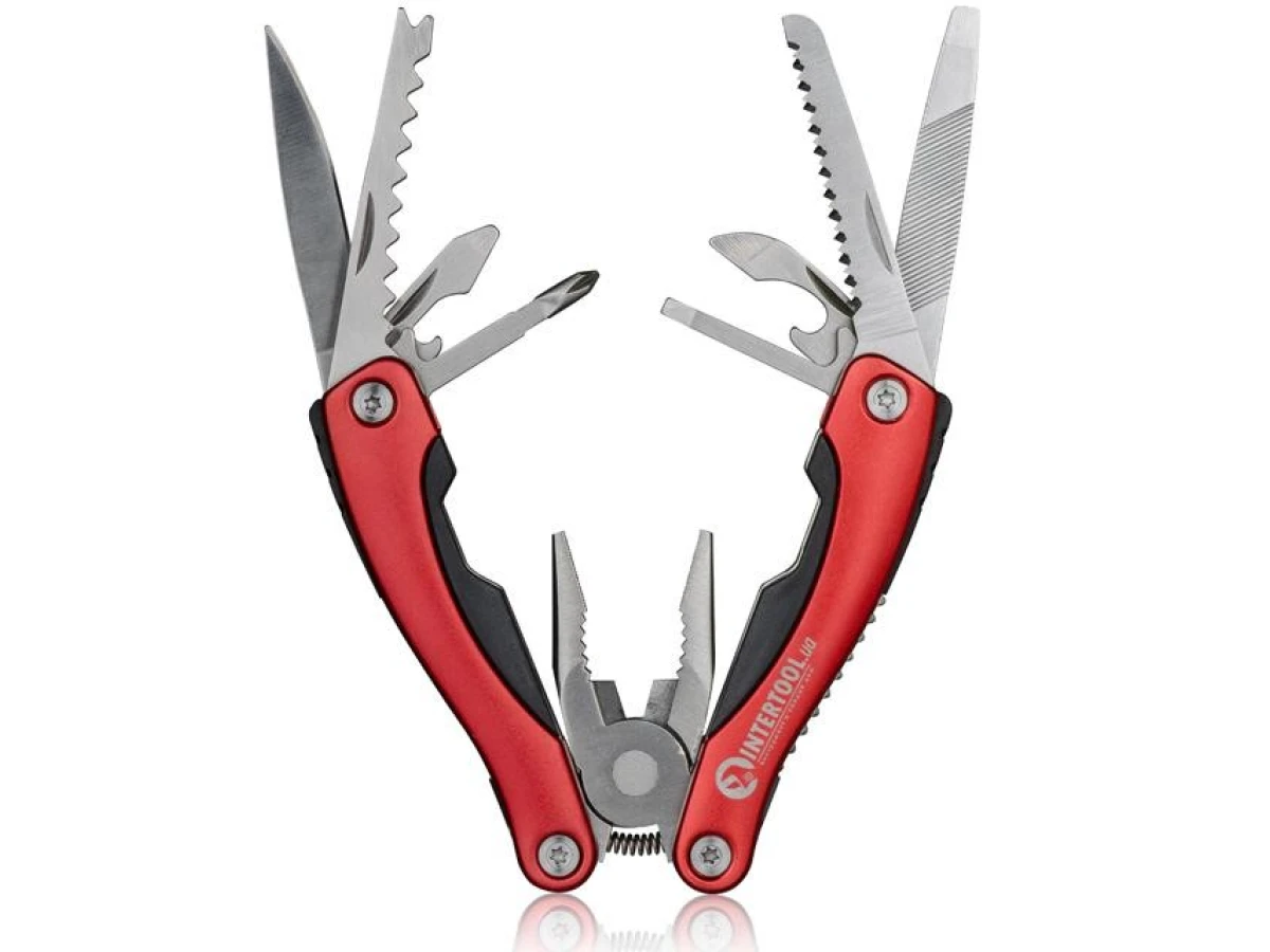 Мультиінструмент 160 мм, 12 в 1, з чохлом INTERTOOL HT-0541 