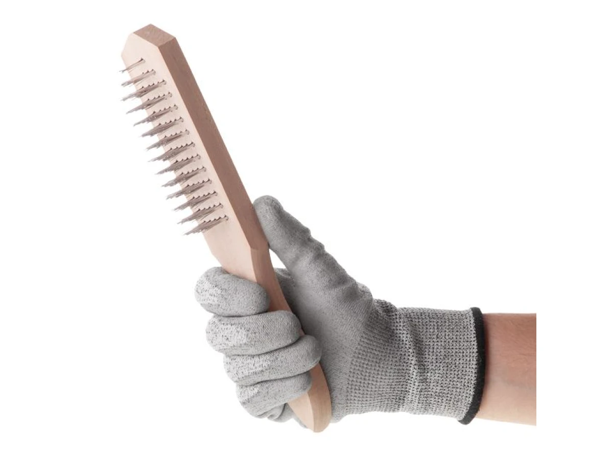 Щетка ручная 5-рядная, деревянный корпус BT-0003 