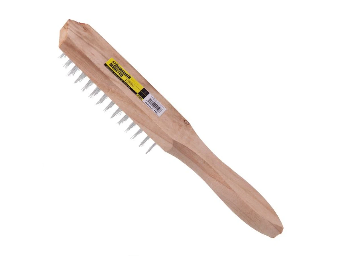 Щетка ручная 6-рядная, деревянный корпус BT-0004 