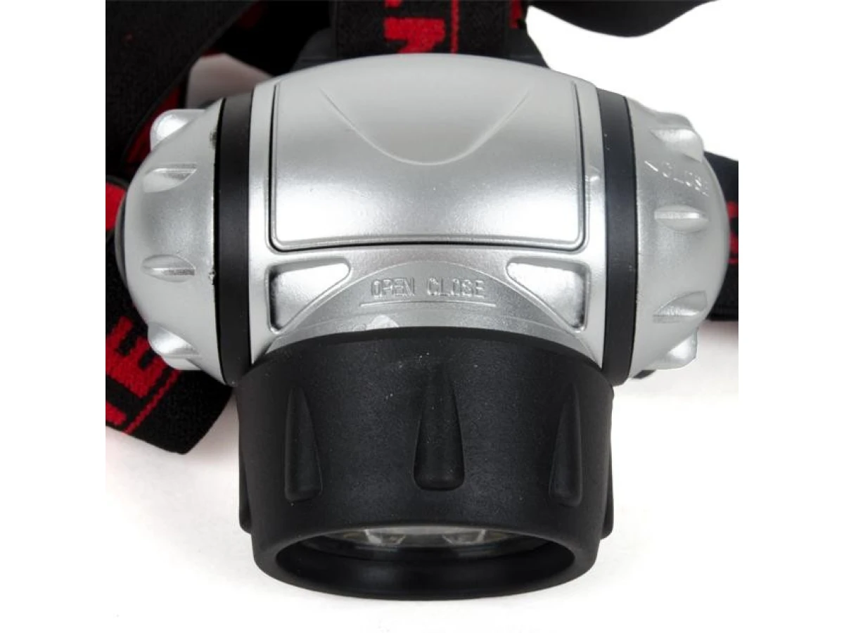 Ліхтар налобний світлодіодний, чотири режими роботи, 19 LED, батарейки 3 ААА. INTERTOOL LB-0301 