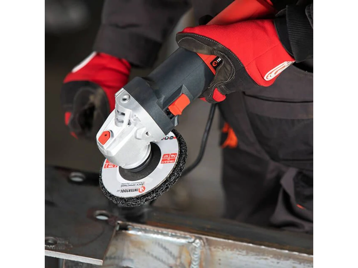 Диск зачистний із спіненого абразиву чорний 125*22,2*13 мм, P46, T27 INTERTOOL BT-0602 