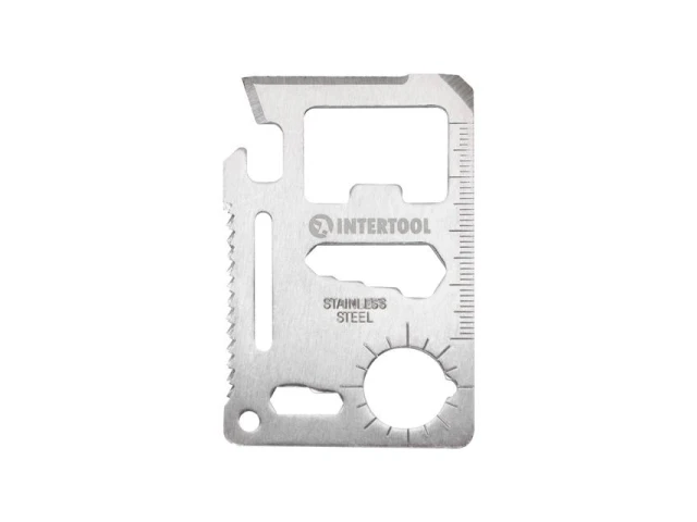 Картка мультитул 11 в 1 INTERTOOL HT-0589 