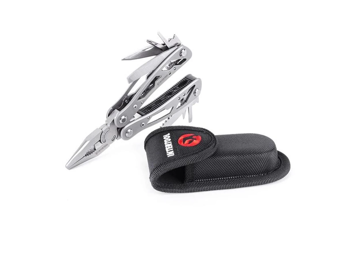 Мультиінструмент 165 мм, 12 в 1, з чохлом INTERTOOL HT-0540 
