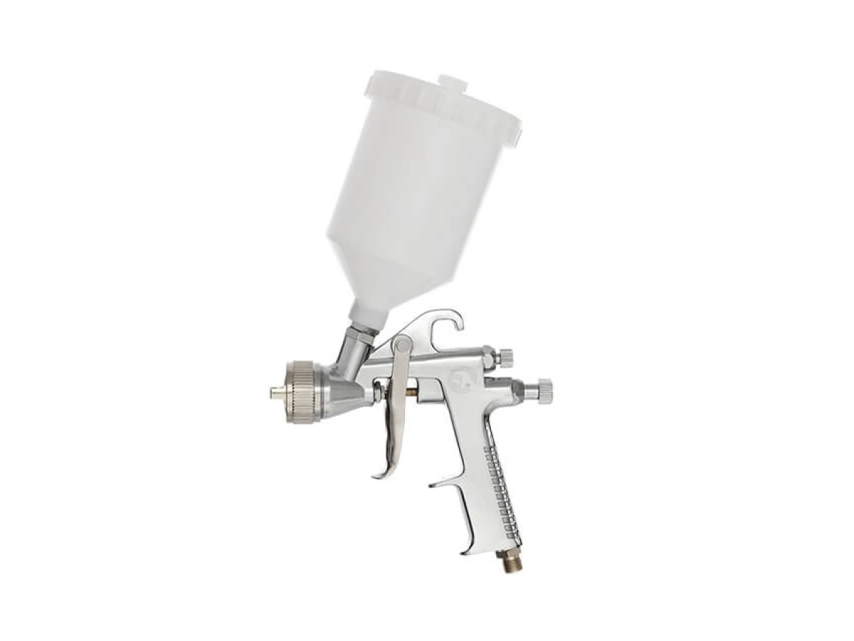 Фарбопульт пневматичний HP, форсунка 1,4 мм, верхній пластиковий бачок 600 мл, 5 бар INTERTOOL PT-0111 