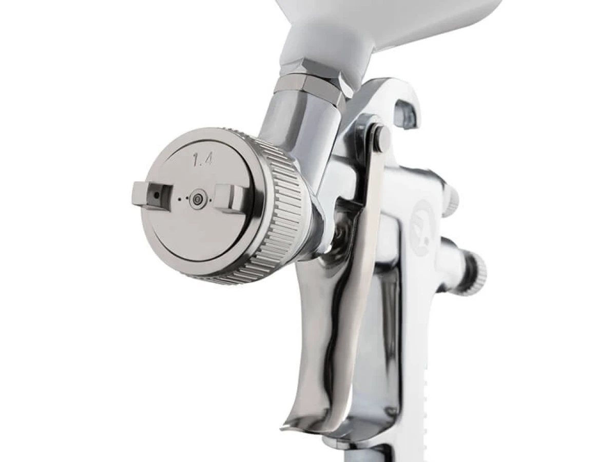 Фарбопульт пневматичний HP, форсунка 1,4 мм, верхній пластиковий бачок 600 мл, 5 бар INTERTOOL PT-0111 