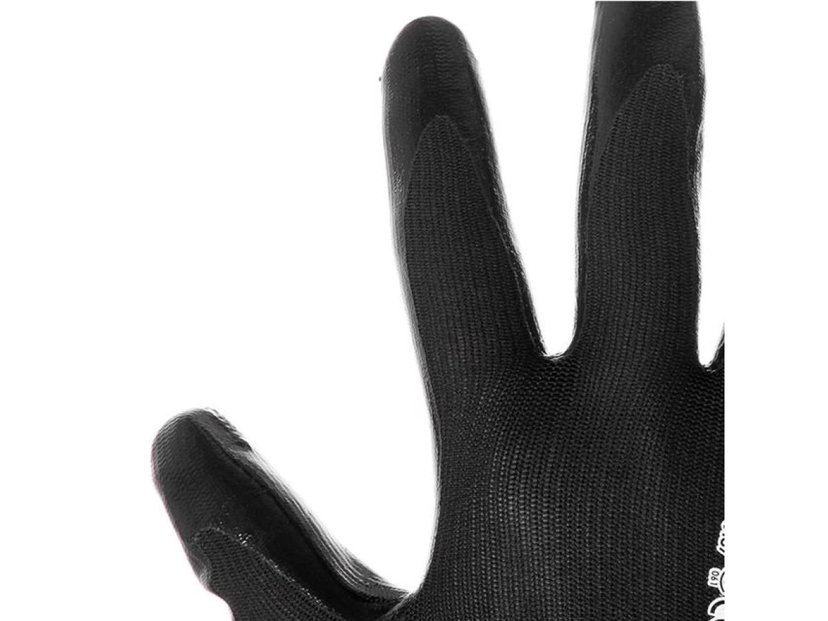 Перчатка трикотажная, синтетическая с гладким нитриловым покрытием 10" STORM INTERTOOL SP-0188 