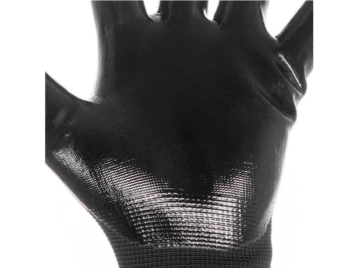 Перчатка трикотажная, синтетическая с гладким нитриловым покрытием 10" STORM INTERTOOL SP-0188 