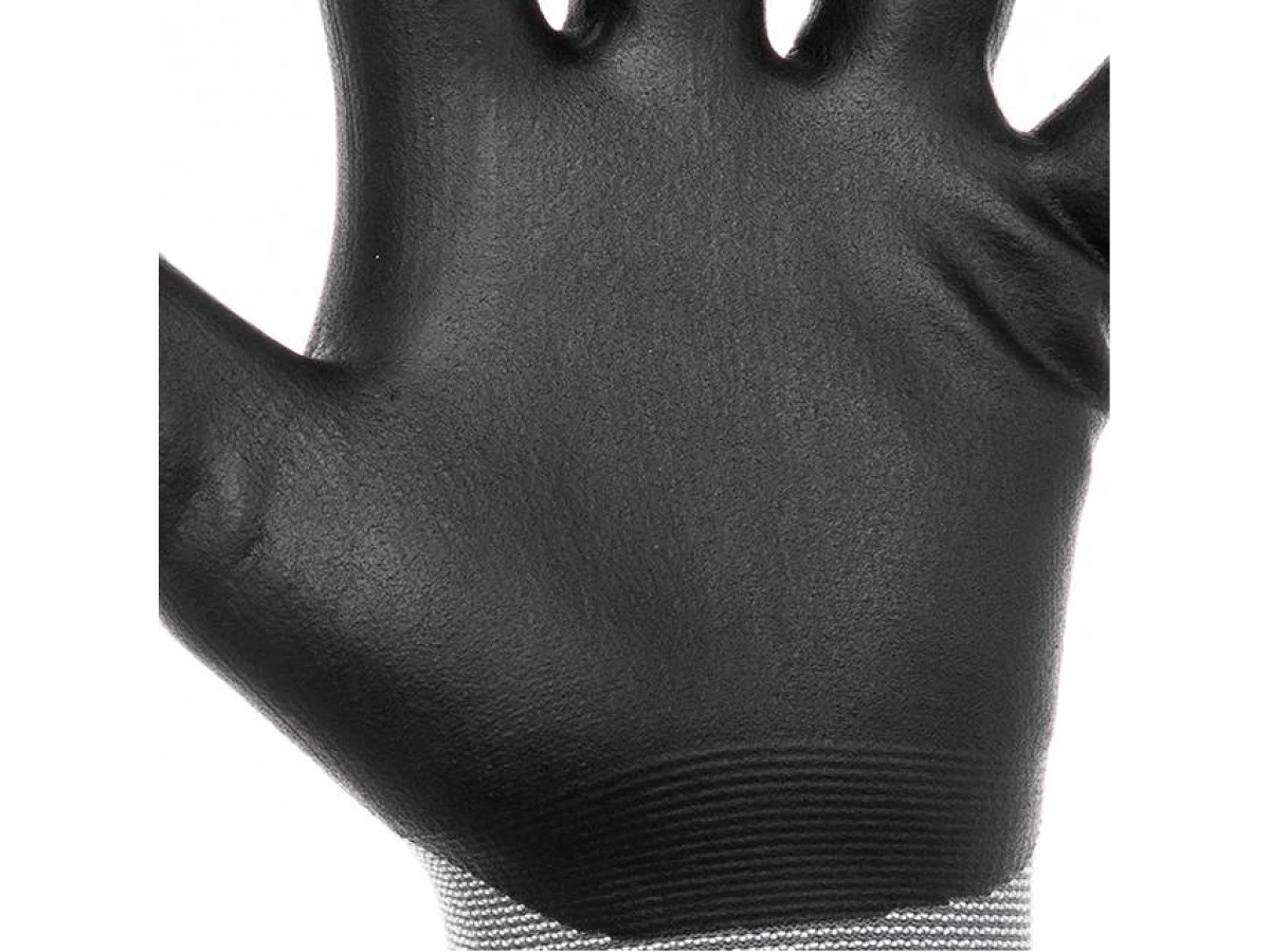 Перчатка трикотажная, синтетическая, двухслойное покрытие, полиуритановое и пористое нитриловое на ладони, дышащая, 10" STORM INTERTOOL SP-0189 