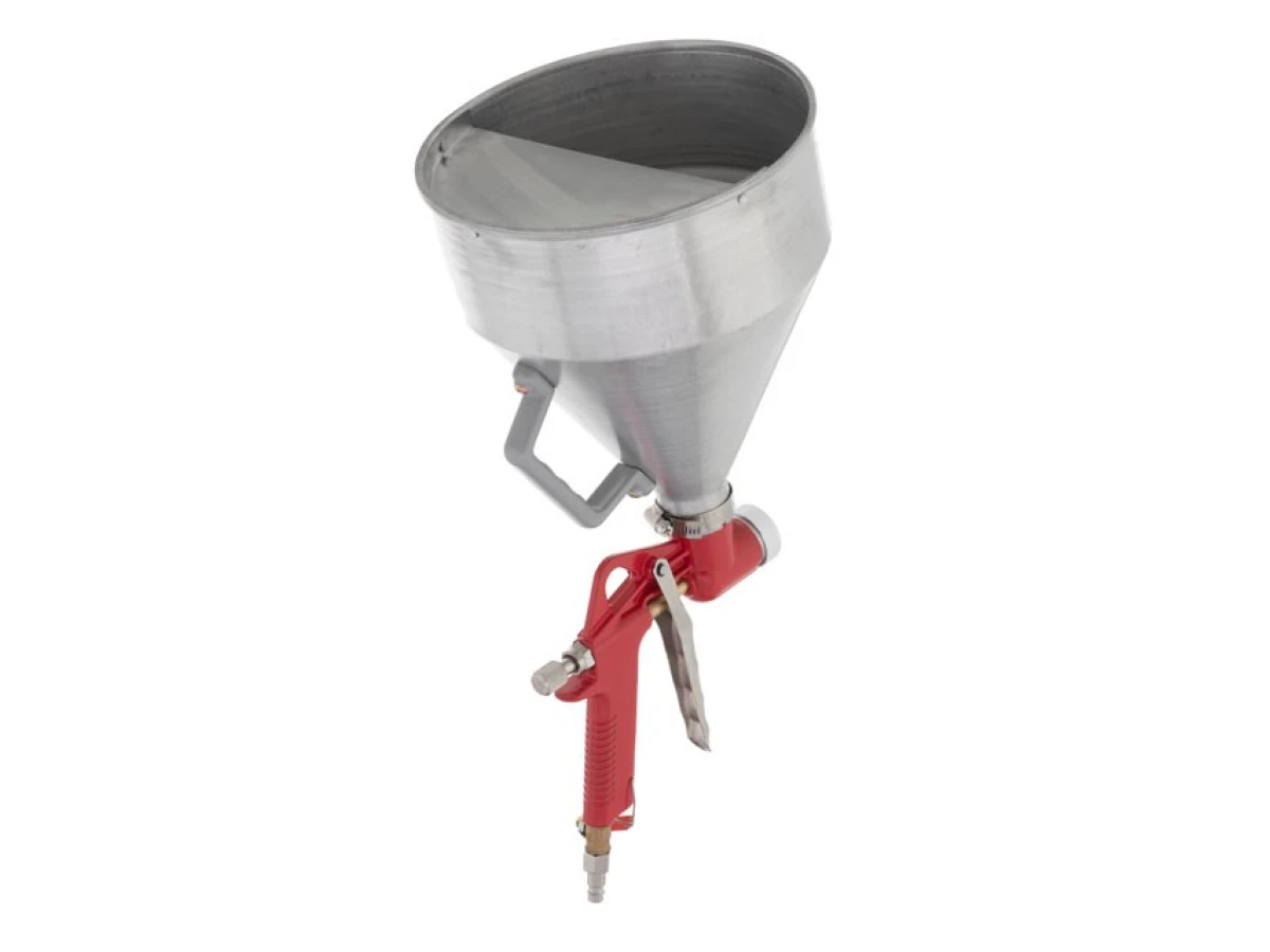 Пістолет для нанесення штукатурки пневматичний, три форсунки: 4, 6, 8 мм, В/Б метал, 6000 мл, 3-6 бар INTERTOOL PT-0401 