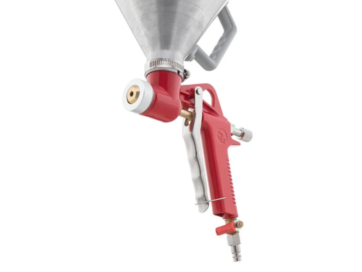 Пістолет для нанесення штукатурки пневматичний, три форсунки: 4, 6, 8 мм, В/Б метал, 6000 мл, 3-6 бар INTERTOOL PT-0401 