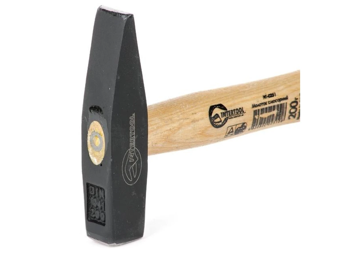 Молоток слюсарний 200 г, ручка ясен INTERTOOL HT-0251 