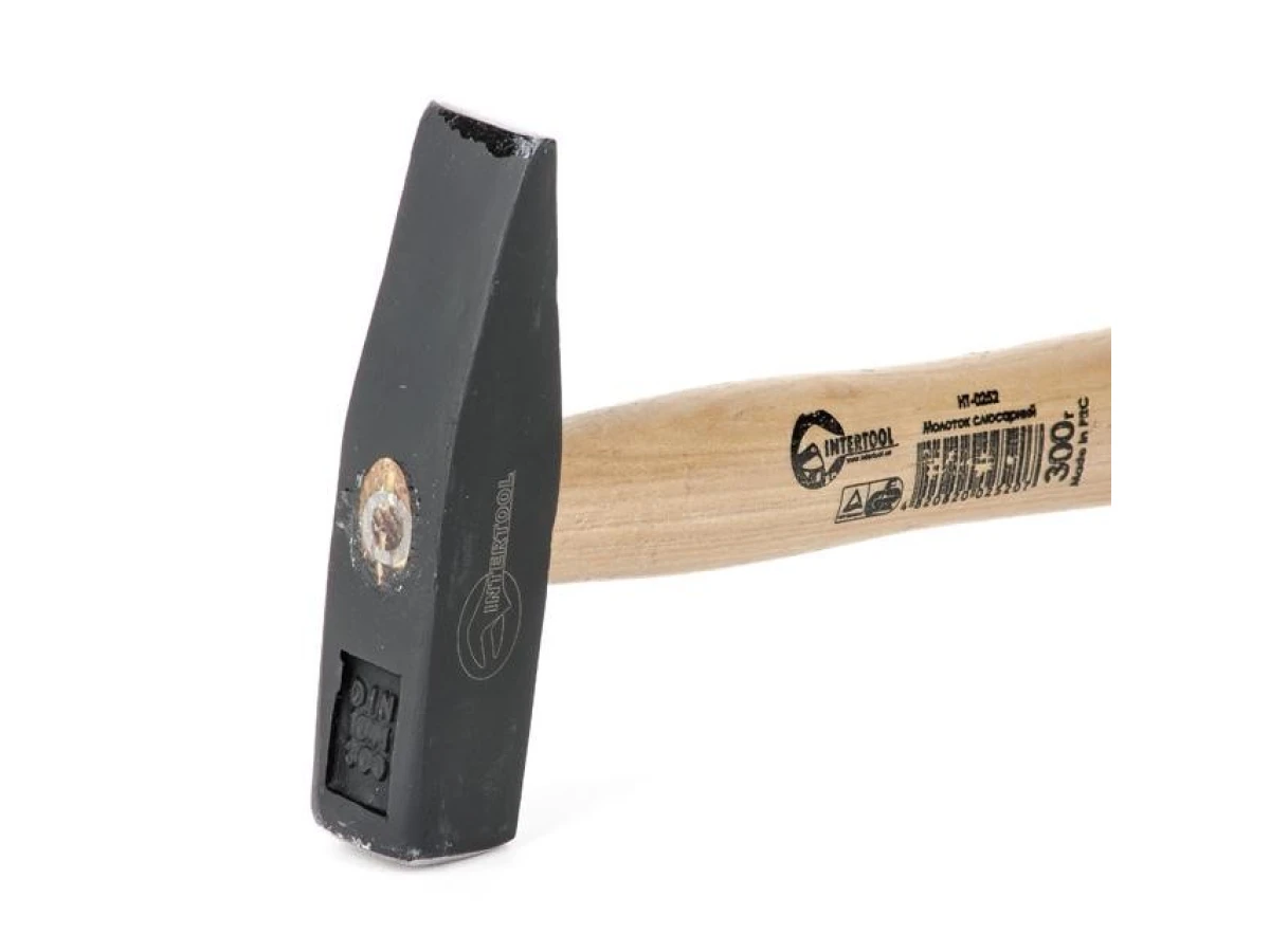 Молоток слюсарний 300г,ручка ясен INTERTOOL HT-0252 