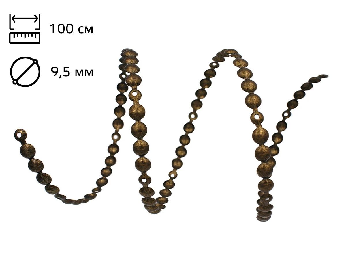 Стрічка цвяхова 9.5 мм Old Gold (1м+19 цвяхів) 