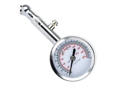 Измеритель давления в шинах стрелочный, металлический корпус, клапан сброса давления AT-1004