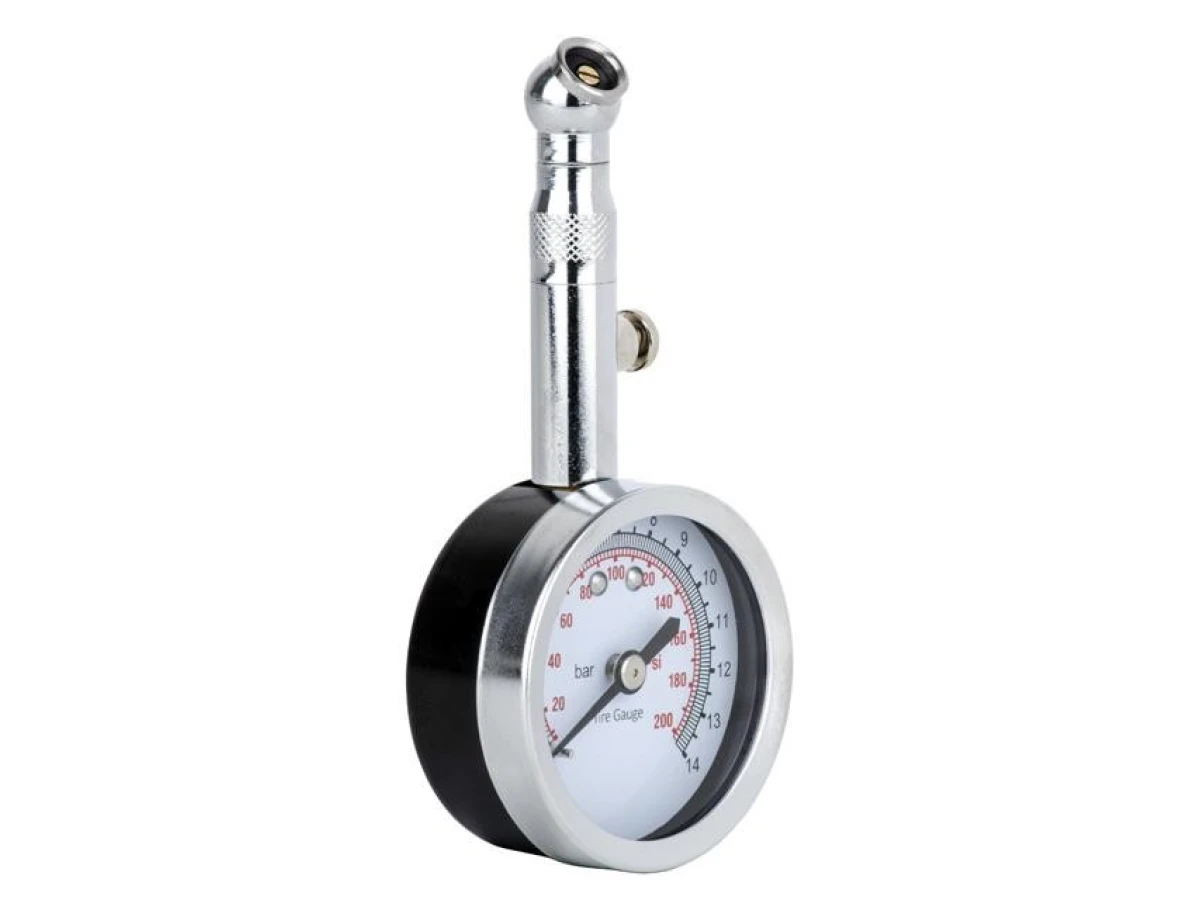 Измеритель давления в шинах стрелочный, металлический корпус, клапан сброса давления AT-1004 