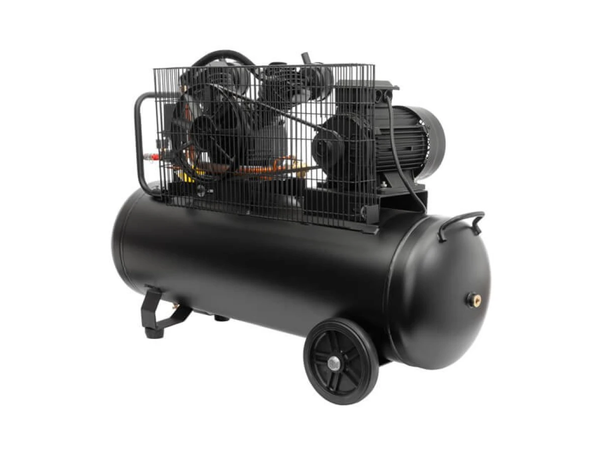 Компресор 100 л, 3 кВт, 380 В, 10 aтм, 500 л/хв., 2 циліндри INTERTOOL PT-0013 