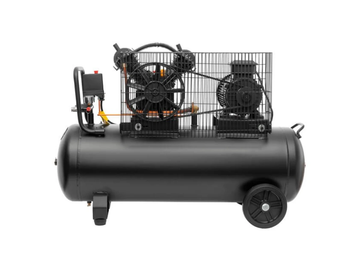 Компресор 100 л, 3 кВт, 380 В, 10 aтм, 500 л/хв., 2 циліндри INTERTOOL PT-0013 