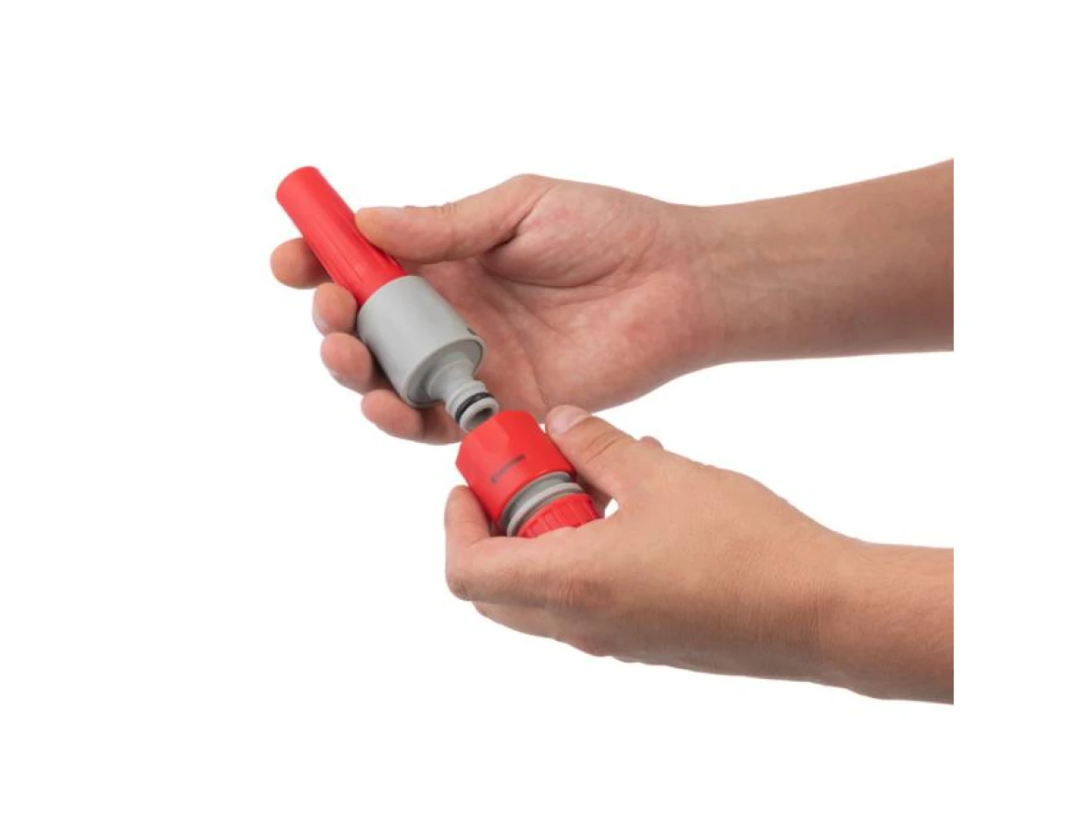 Насадка для поливу з плавним регулюванням потоку води + адаптер з різьбою 1/2", 3/4" і 2 коннектора на шланг 1/2" INTERTOOL GE-0024 