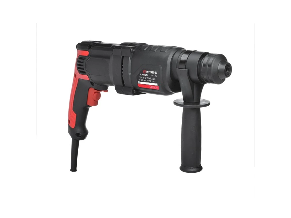Перфоратор 1000 Вт, 3.5 Дж, 0-1100 об/мин, 0-4700 уд/мин, 3 режима, SDS plus INTERTOOL WT-0156 