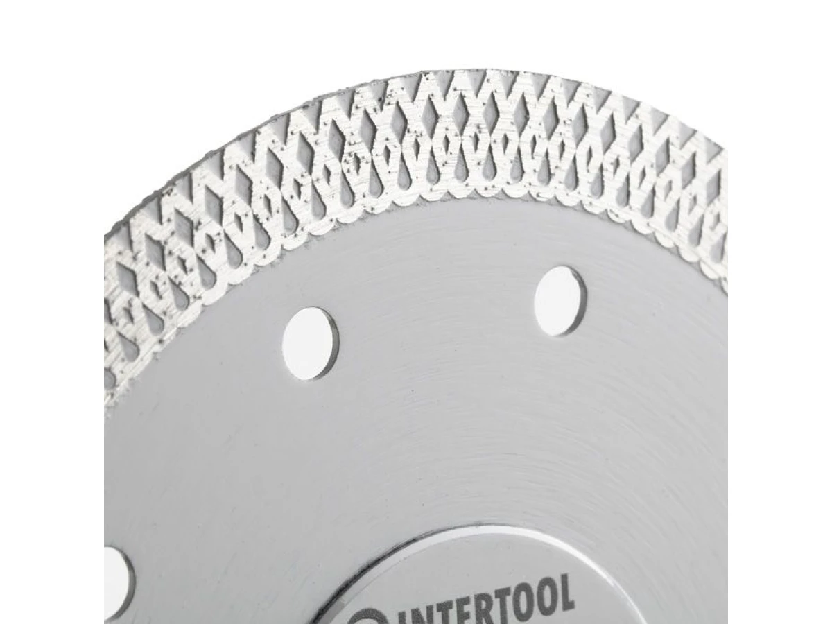 Диск алмазний відрізний з суцільною кромкою 125мм, по керамограніту INTERTOOL CT-3102 