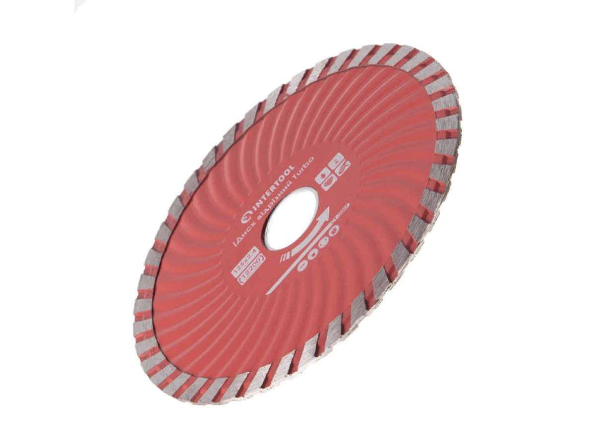 Диск отрезной по камню TURBO алмазный, 125 мм, 22-24% INTERTOOL CT-2007 