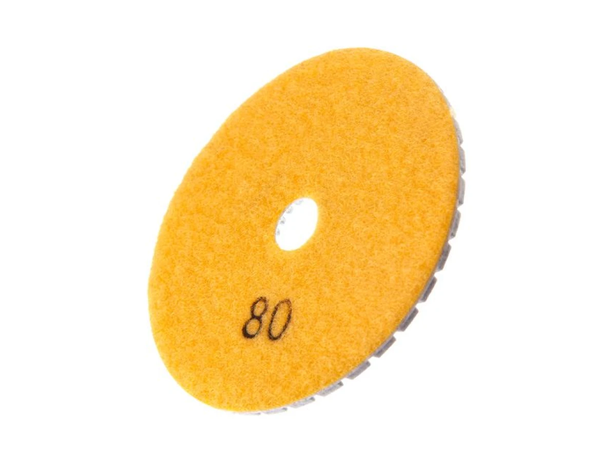 Коло алмазне шліфувальне гнучке на липучці 100 мм P80 INTERTOOL BT-0906 