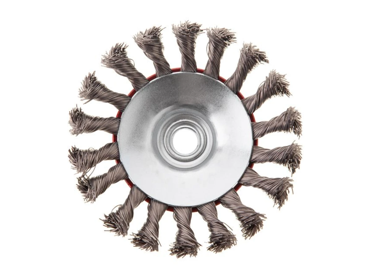Щітка конусна 115 мм, для КШМ, М14 (пучки крученого дроту) INTERTOOL BT-4115 