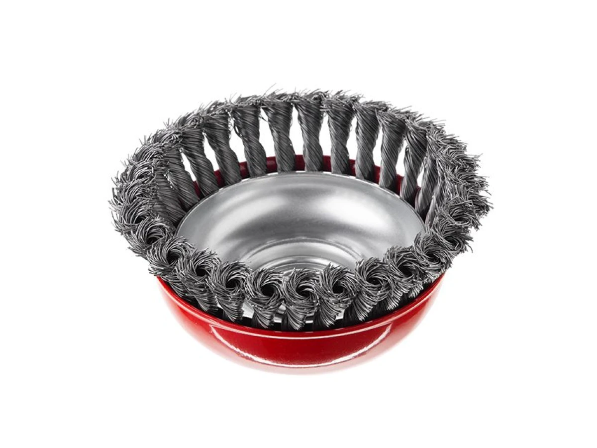 Щітка чашкова 150 мм, для КШМ, М14 (пучки крученого дроту) INTERTOOL BT-2150 