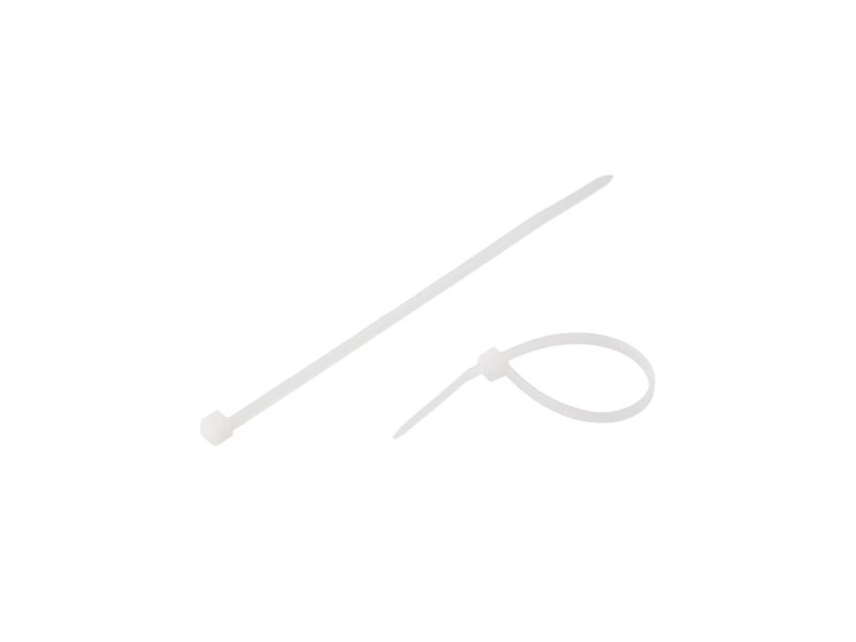 Хомут пластиковый 2,5*100 мм, (100 шт/уп.), белый INTERTOOL TC-2510 