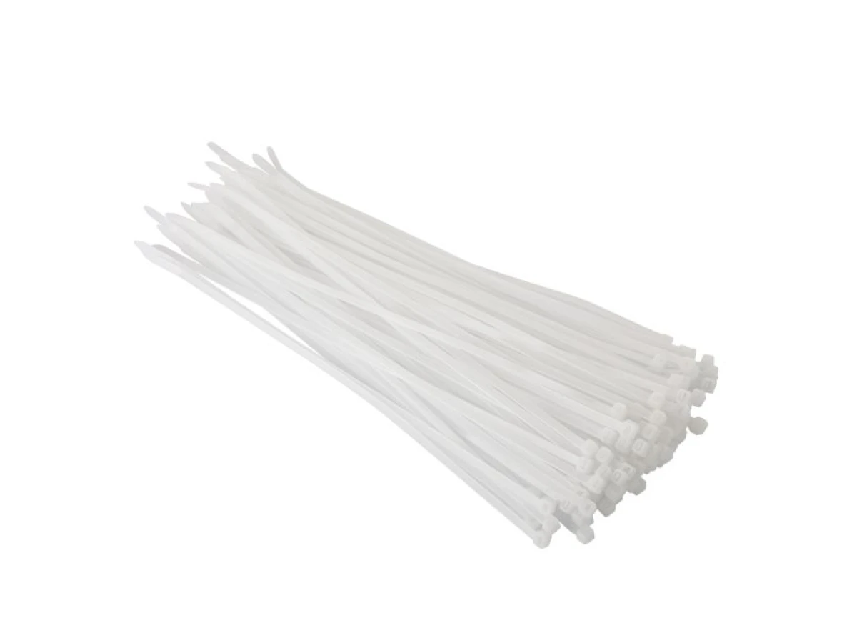 Хомут пластиковый 4,8*300 мм (100 шт/уп.), белый INTERTOOL TC-4830 