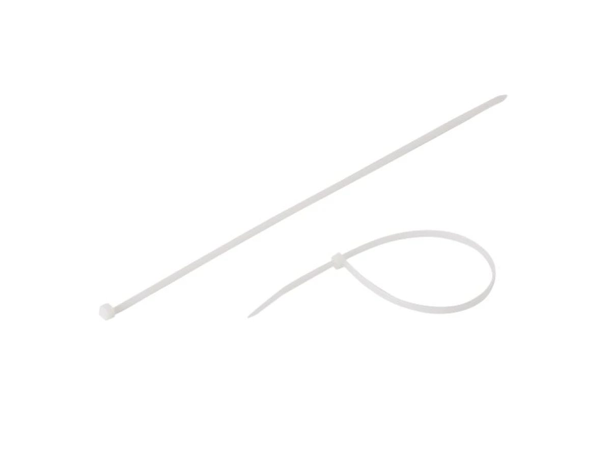 Хомут пластиковый 4,8*300 мм (100 шт/уп.), белый INTERTOOL TC-4830 