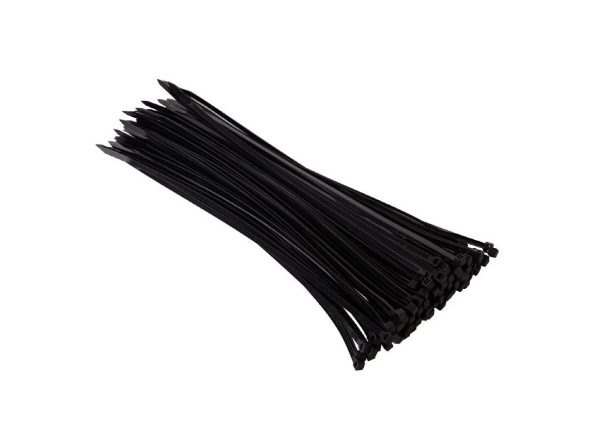 Хомут пластиковий 4,8*300 мм (100 шт/уп.), чорний INTERTOOL TC-4831 