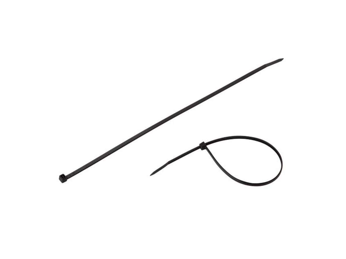 Хомут пластиковий 4,8*300 мм (100 шт/уп.), чорний INTERTOOL TC-4831 