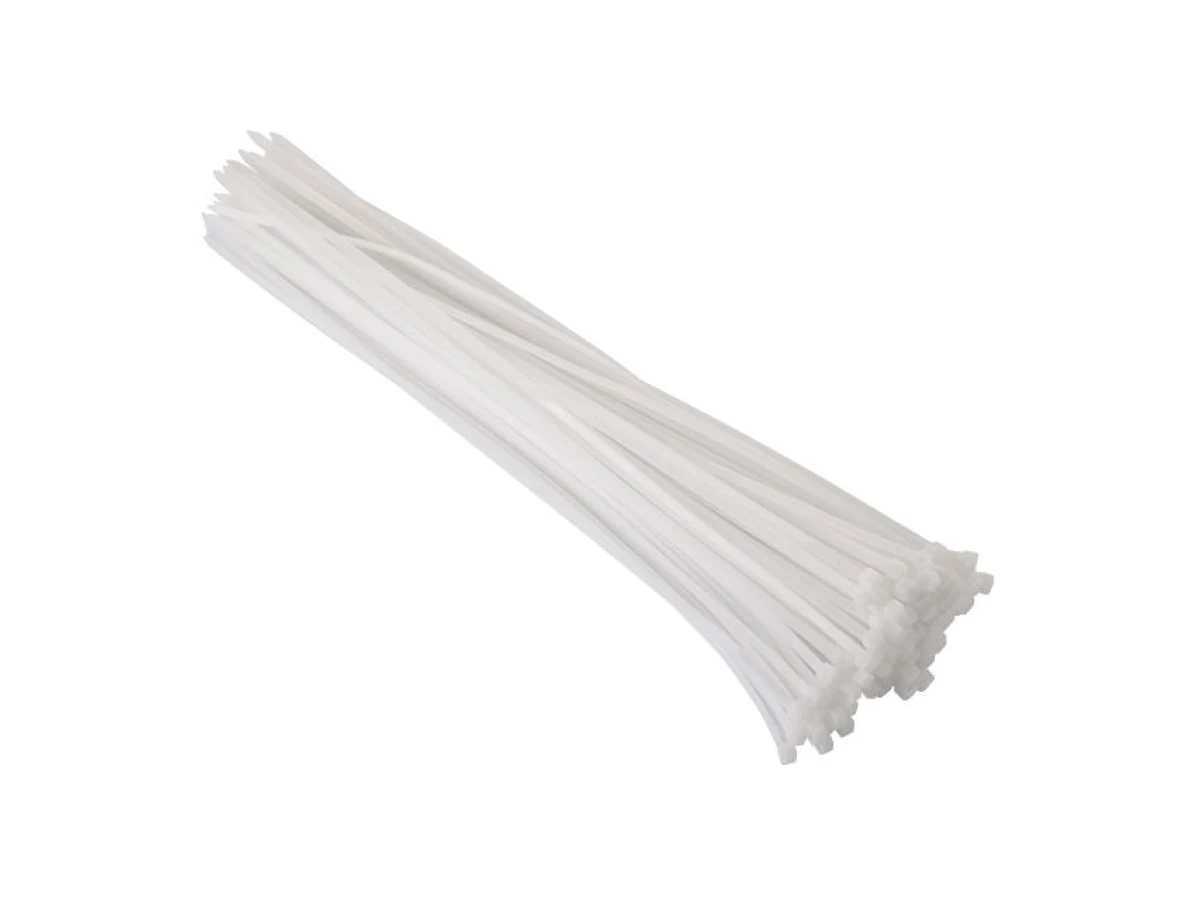 Хомут пластиковый 4,8*400 мм (100 шт/уп.), белый INTERTOOL TC-4840 